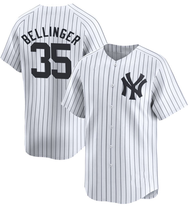 New York Yankees #35 Cody Bellinger White Jermy 2024 Home Limited With Name Stitched Jersey