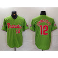 Philadelphia Phillies #12 Kyle Schwarber Number Green Jermy With Patch Stitched Cool Base Jersey