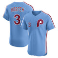Philadelphia Phillies #3 Bryce Harper Light Blue Jermy Alternate Elite Jersey