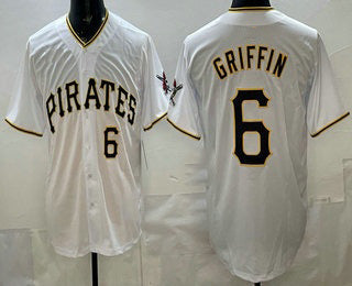 Pittsburgh Pirates #6 Konnor Griffin White Jermy Limited Jersey