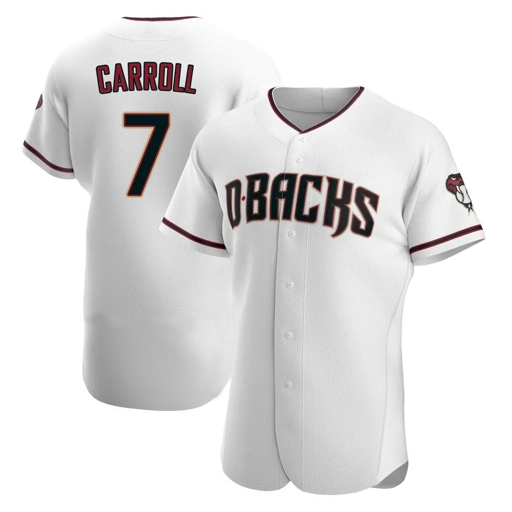 Arizona Diamondbacks #7 Corbin Carroll Player White Jermy Limited Elite Home Game Stitched Jerseys