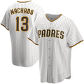 San Diego Padres #13 Manny Machado White Jermy Home Replica Player Jersey
