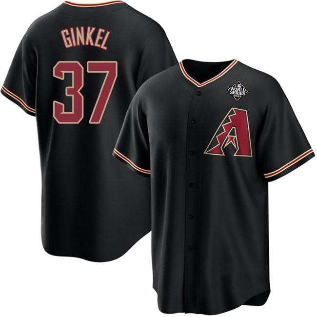 Arizona Diamondbacks #37 Kevin Ginkel Black Jermy 2023 World Series Cool Base Stitched Jersey