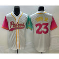San Diego Padres #23 Fernando Tatis Jr White Jermy NEW 2023 City Connect Cool Base Stitched Jersey 3
