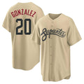 Arizona Diamondbacks #20 Luis Gonzalez Player Tan Jermy City Connect Home Game Stitched Jerseys
