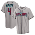 Arizona Diamondbacks #4 Ketel Marte Gray Jermy Road Replica Jersey