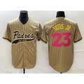 San Diego Padres #23 Fernando Tatis Jr Tan Jermy NEW 2023 City Connect Cool Base Stitched Jersey 2