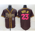 San Diego Padres #23 Fernando Tatis Jr Brown Jermy NEW 2023 City Connect Cool Base Stitched Jersey