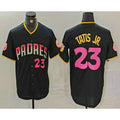 San Diego Padres #23 Fernando Tatis Jr Number Black Jermy 20th Anniversary Cool Base Stitched Jersey