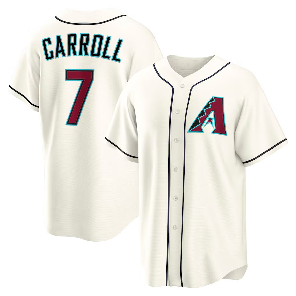 Arizona Diamondbacks #7 Corbin Carroll Cream Jermy Home Replica Jersey