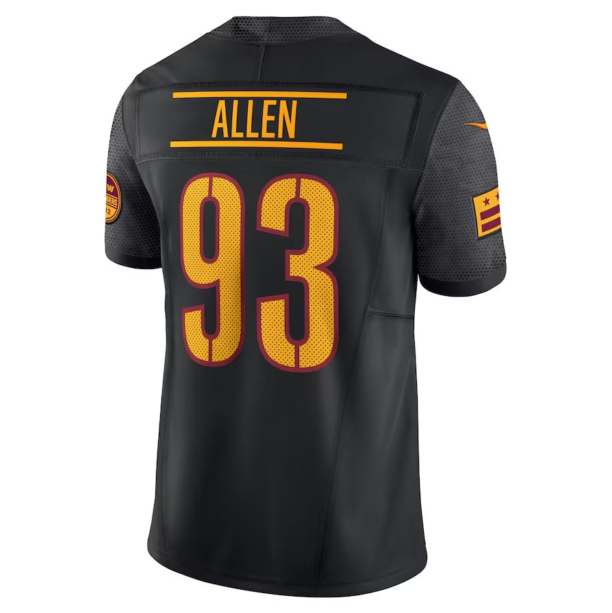 W.Commanders #93 Jonathan Allen Alternate Vapor F.U.S.E. Limited Jersey - Black Jermy