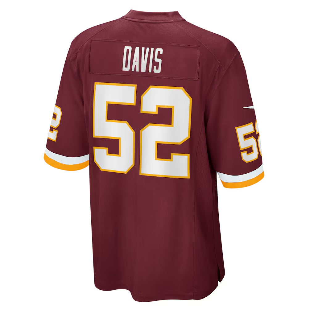 W.Football Team #52 Jamin Davis Burgundy Jermy Game Jersey