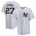 New York Yankees #27 Giancarlo Stanton White Jermy Home Replica Player Name Jersey