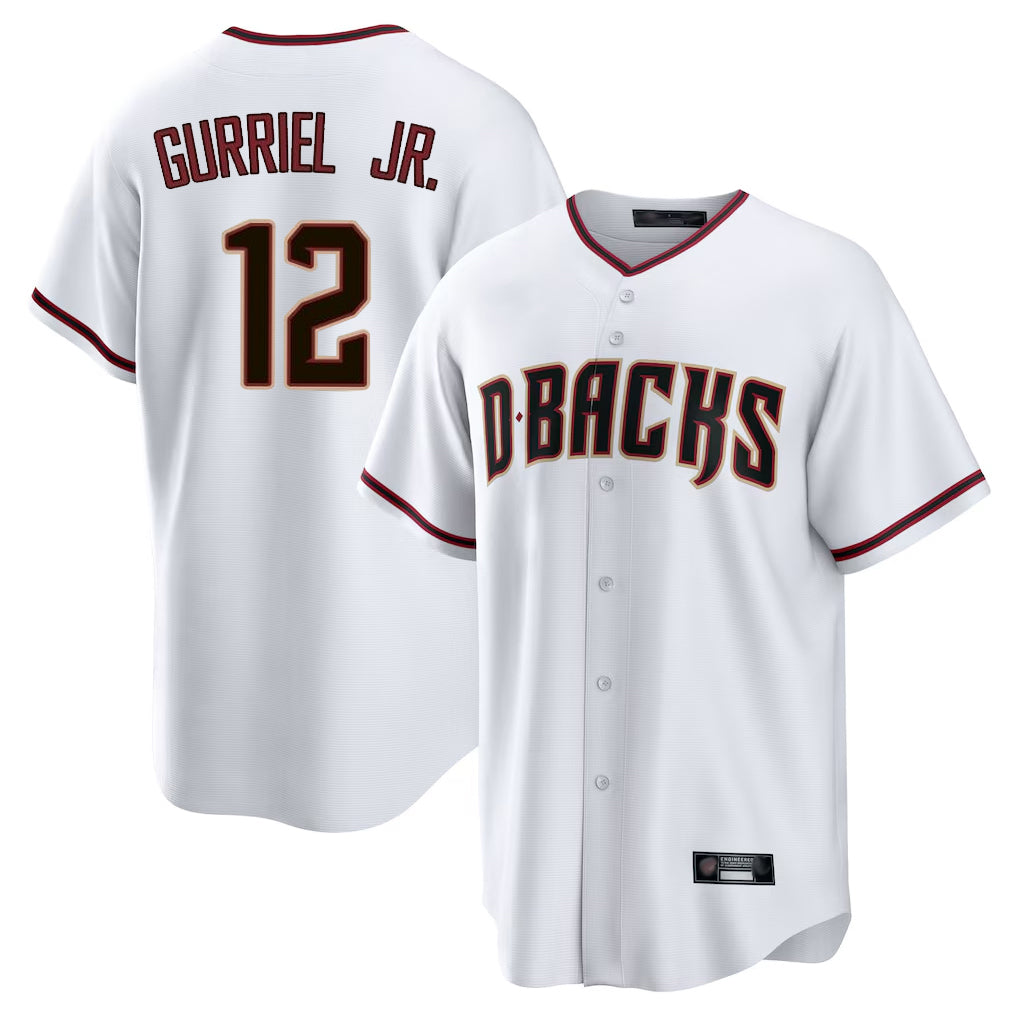 Arizona Diamondbacks #12 Lourdes Gurriel Jr Player White Jermy Home Game Stitched Jerseys