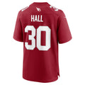 A.Cardinals #30 Darren Hall Cardinal Jermy Team Game Jersey