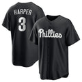 Philadelphia Phillies #3 Bryce Harper Black Jermy Lights Out Limited Stitched Jersey