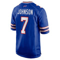 B.Bills #7 Taron Johnson Royal Jermy Game Jersey