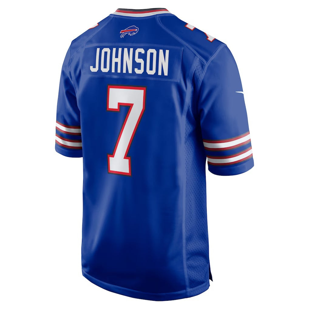 B.Bills #7 Taron Johnson Royal Jermy Game Jersey