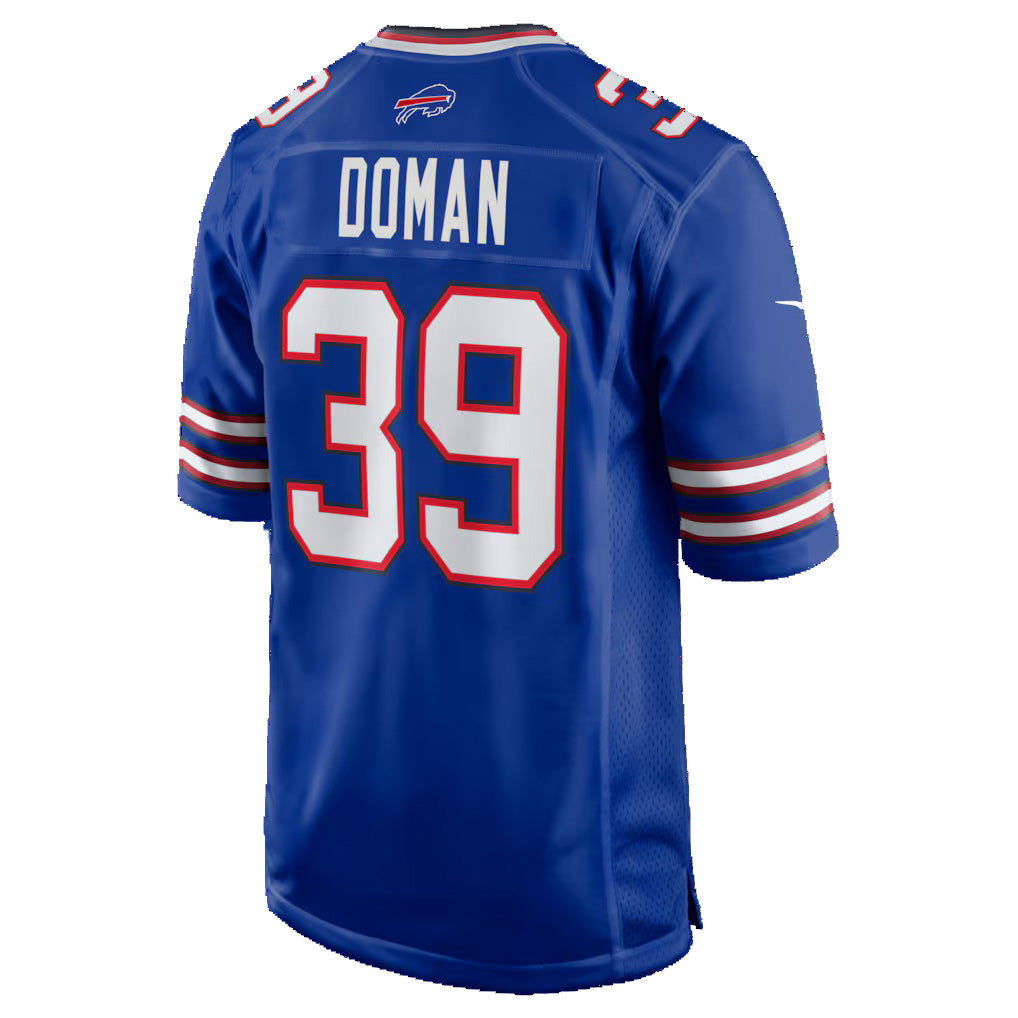 B.Bills #39 Tommy Doman Royal Jermy Team Game Jersey