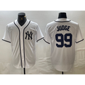New York Yankees #99 Aaron Judge White Jermy Fashion Cool Base Jersey