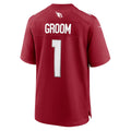 A.Cardinals Number #1 Groom Jermy Cardinal Game Jersey