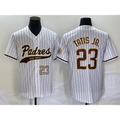 San Diego Padres #23 Fernando Tatis Jr Number White Jermy NEW 2023 Cool Base Stitched Jersey