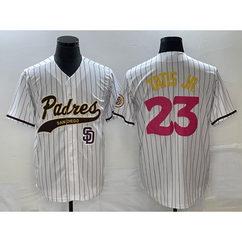 San Diego Padres #23 Fernando Tatis Jr White Jermy NEW 2023 City Connect Cool Base Stitched Jersey