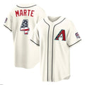 Arizona Diamondbacks #4 Ketel Marte Player Cream Jermy USA 250 Fourth of July Home Game Stitched Jerseys