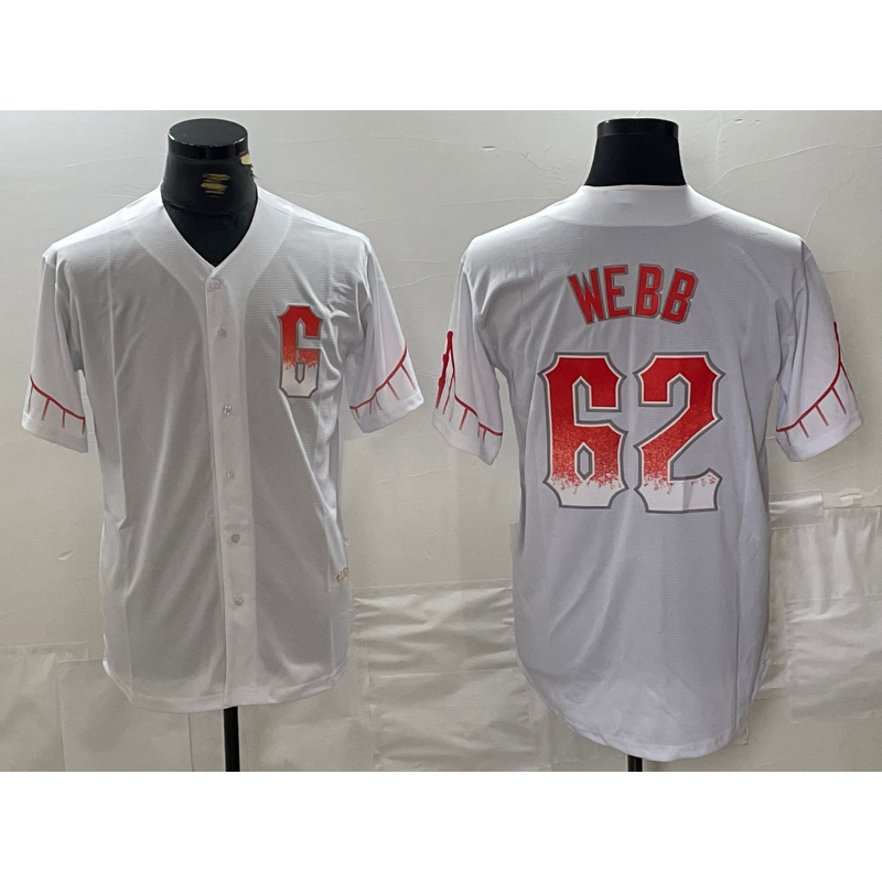 San Francisco Giants #62 Logan Webb White Jermy City Connect Stitched Cool Base Jersey