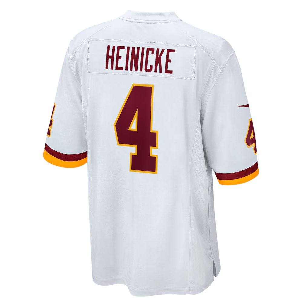 W.Football Team #4 Taylor Heinicke White Jermy Game Jersey