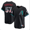 Arizona Diamondbacks #57 Eduardo Rodriguez Player Black Jermy USA 250 Fourth of July Home Game Stitched Jerseys