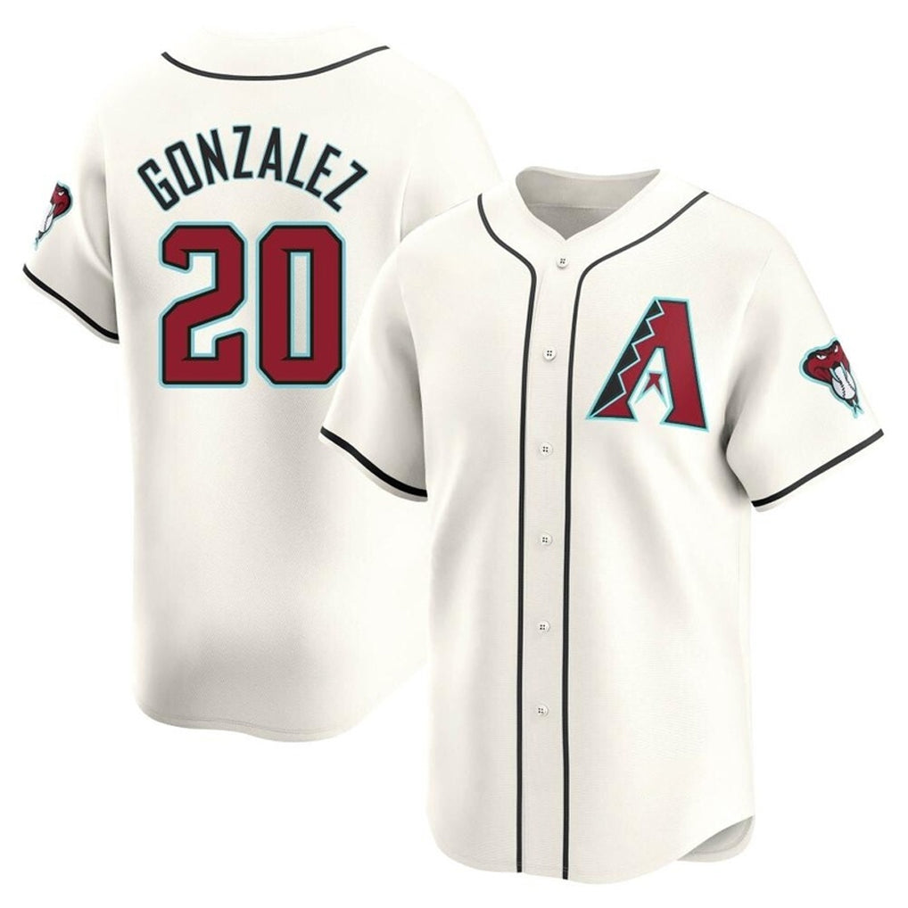 Arizona Diamondbacks #20 Luis Gonzalez Player Cream Jermy Limited Home Game Stitched Jerseys