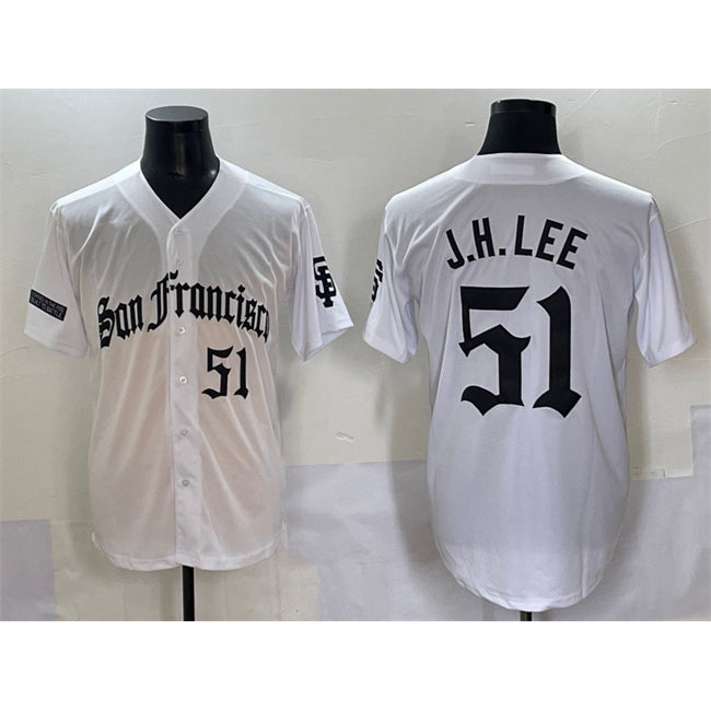 San Francisco Giants #51 Jung Hoo Lee White Jermy 'Gothic Fog Edition' Vapor Premier Limited Stitched Jersey