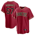 Arizona Diamondbacks #57 Eduardo Rodriguez Player Red Jermy Home Game Stitched Jerseys