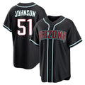 Arizona Diamondbacks #51 Randy Johnson Player Black Jermy Home Game Stitched Jerseys