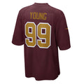 W.Football Team #99 Chase Young Burgundy Jermy Alternate Game Jersey