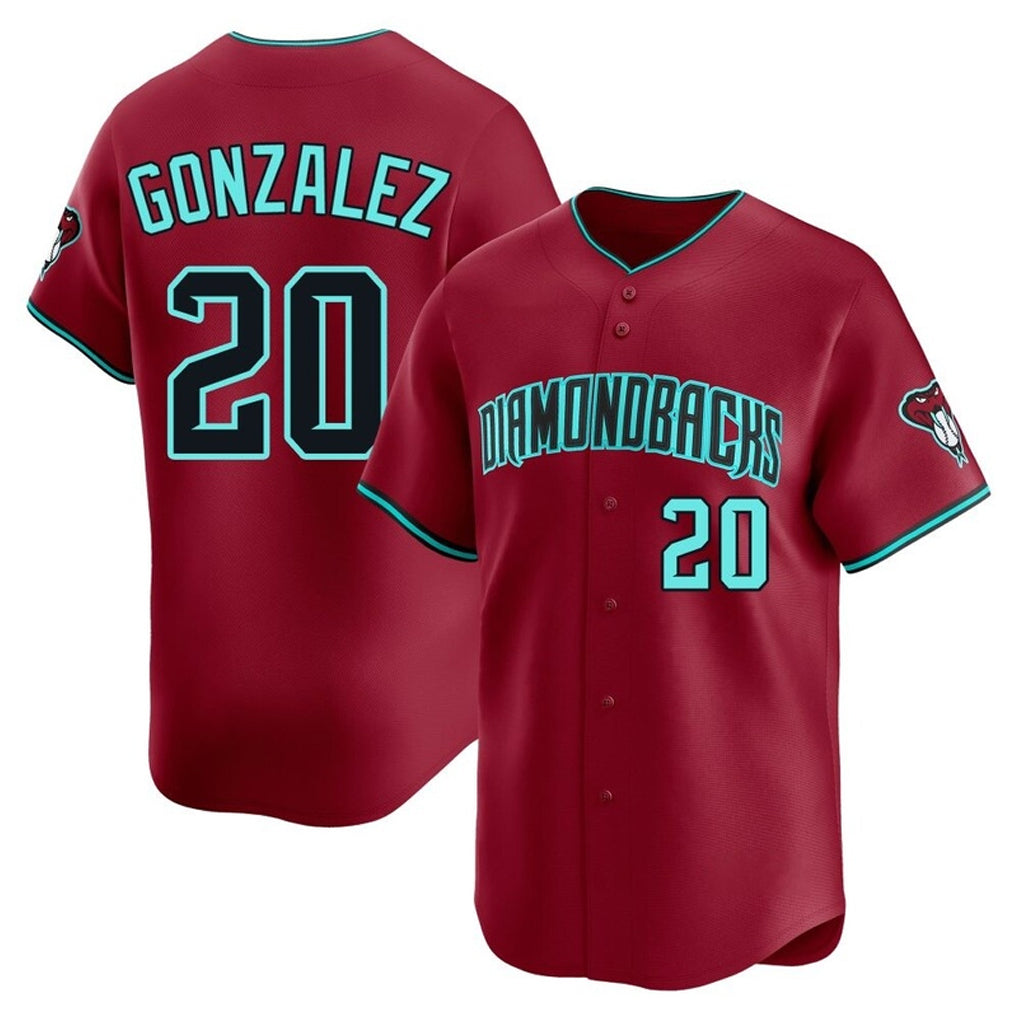 Arizona Diamondbacks #20 Luis Gonzalez Player Red Jermy Limited Home Game Stitched Jerseys