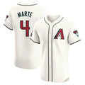 Arizona Diamondbacks #4 Ketel Marte Player Cream Jermy Limited Elite Home Game Stitched Jerseys