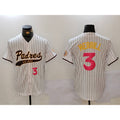 San Diego Padres #3 Jackson Merrill white Jermy Cool Base Stitched Jerseys