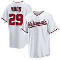 Washington Nationals #29 James Wood White Jermy Home Replica Jersey