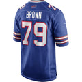 B.Bills #79 Ruben Brown Royal Jermy Game Retired Player Jersey