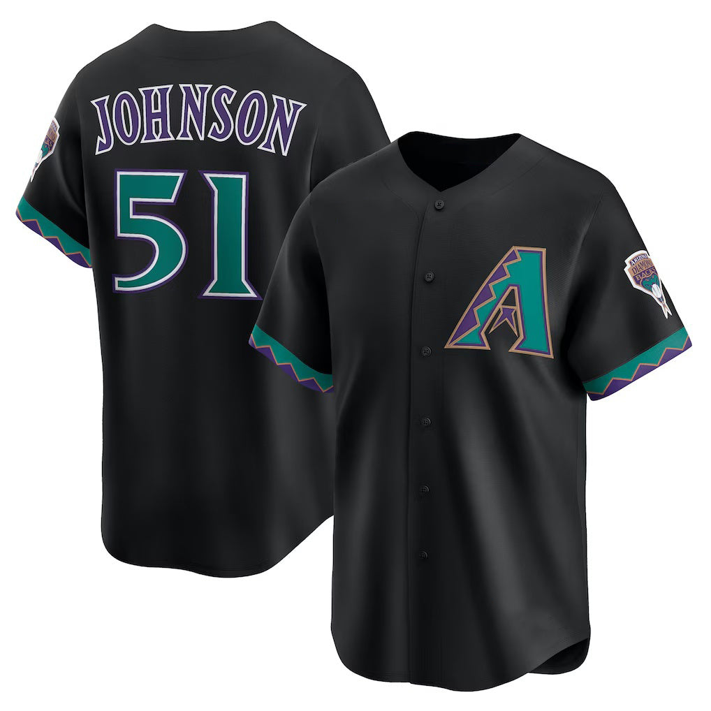 Arizona Diamondbacks #51 Randy Johnson Black Jermy Throwback Cooperstown Collection Limited Jersey