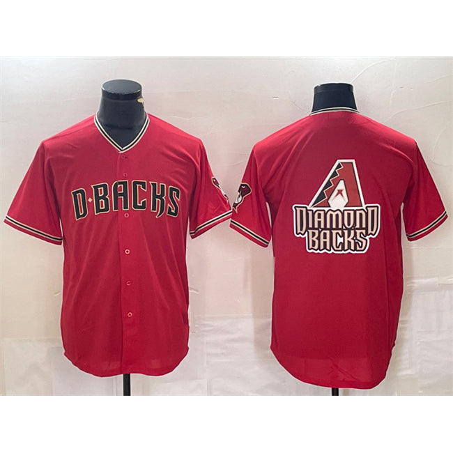 Arizona Diamondbacks Red Jermy Team Big Logo Cool Base Stitched Jerseys