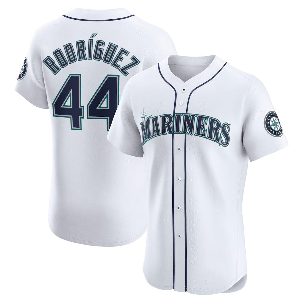 Seattle Mariners #44 Julio Rodr¨ªguez White Jermy Home Elite Jersey