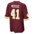 W.Football Team #41 J.D. McKissic Burgundy Jermy Game Player Jersey