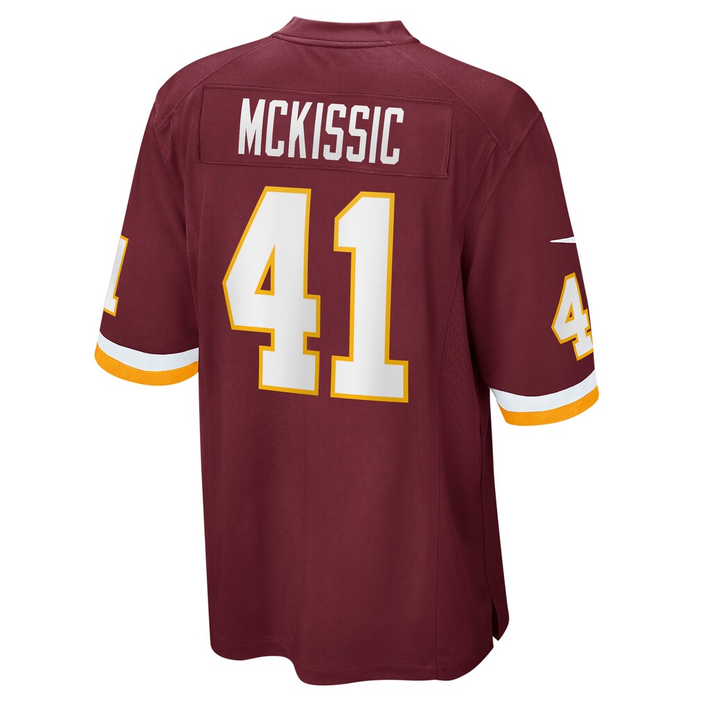 W.Football Team #41 J.D. McKissic Burgundy Jermy Game Player Jersey