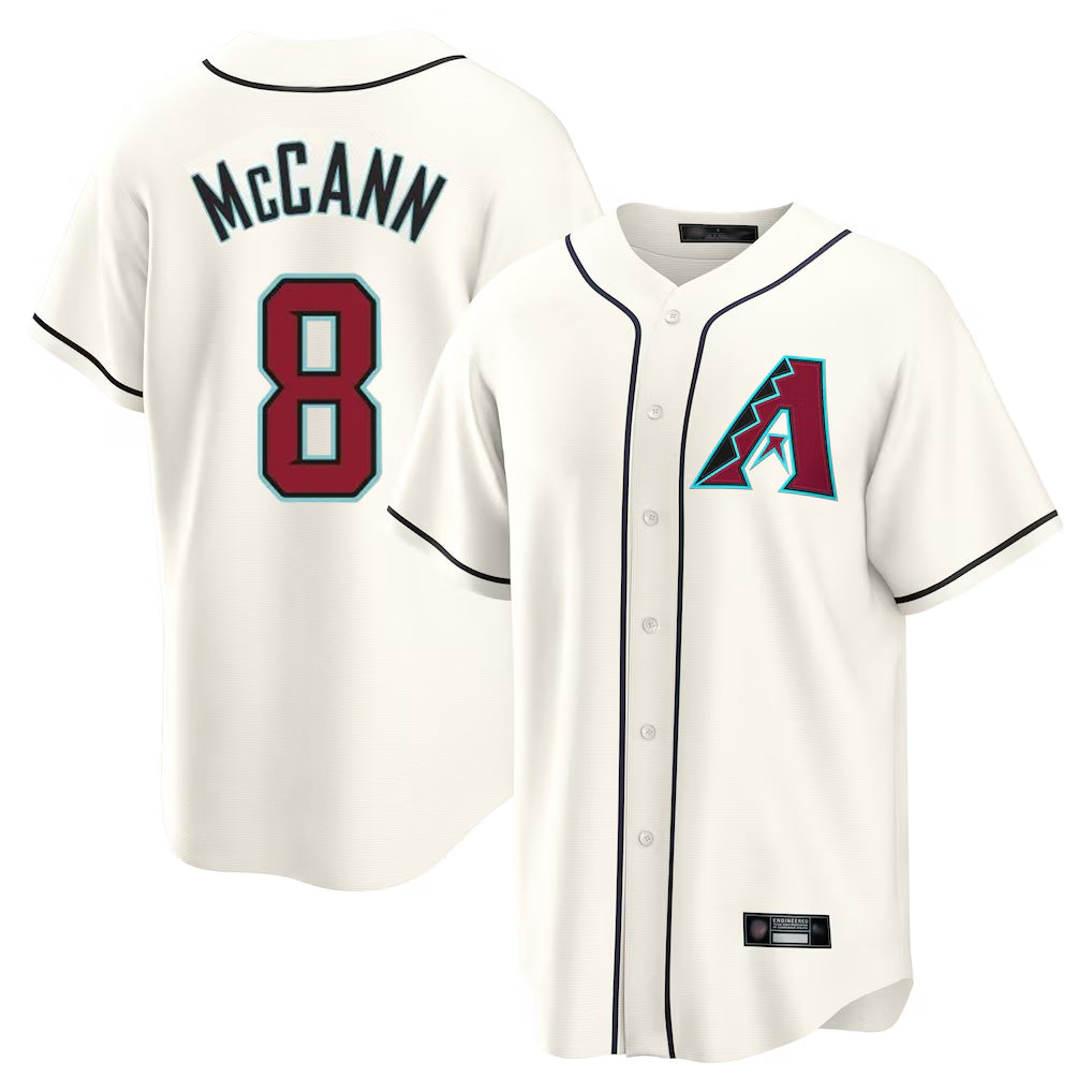 Arizona Diamondbacks #8 James McCann Player Cream Jermy Home Game Stitched Jerseys
