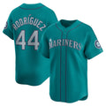 Seattle Mariners #44 Julio Rodr¨ªguez Teal Jermy Alternate Limited Player Jersey