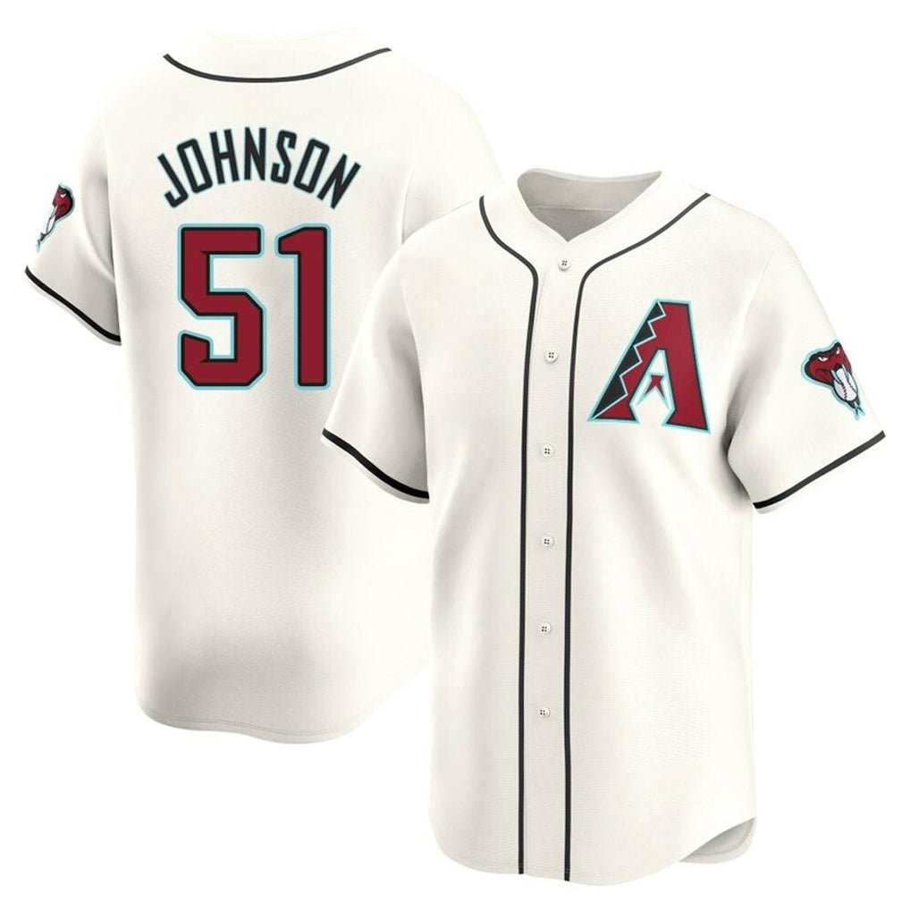 Arizona Diamondbacks #51 Randy Johnson Player Cream Jermy Limited Home Game Stitched Jerseys