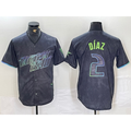 Tampa Bay Rays #2 Yandy Diaz Charcoal Jermy 2024 City Connect Limited Stitched Jersey